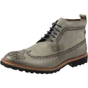 MARC JOSEPH Men’s Gray Leather ST. JAMES Washed Napa Shoe Size 8 M BNIB